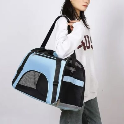 Sac de transport portable en maille aérée pour chiens et chats