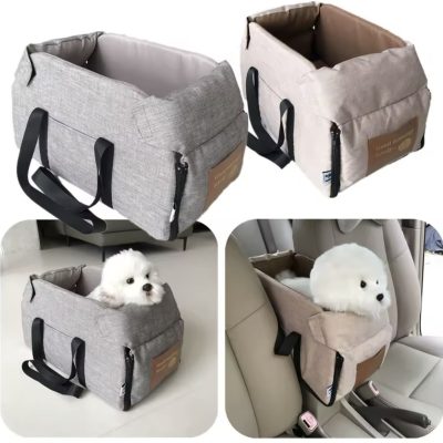 Siège auto central portable pour petits chiens et chats