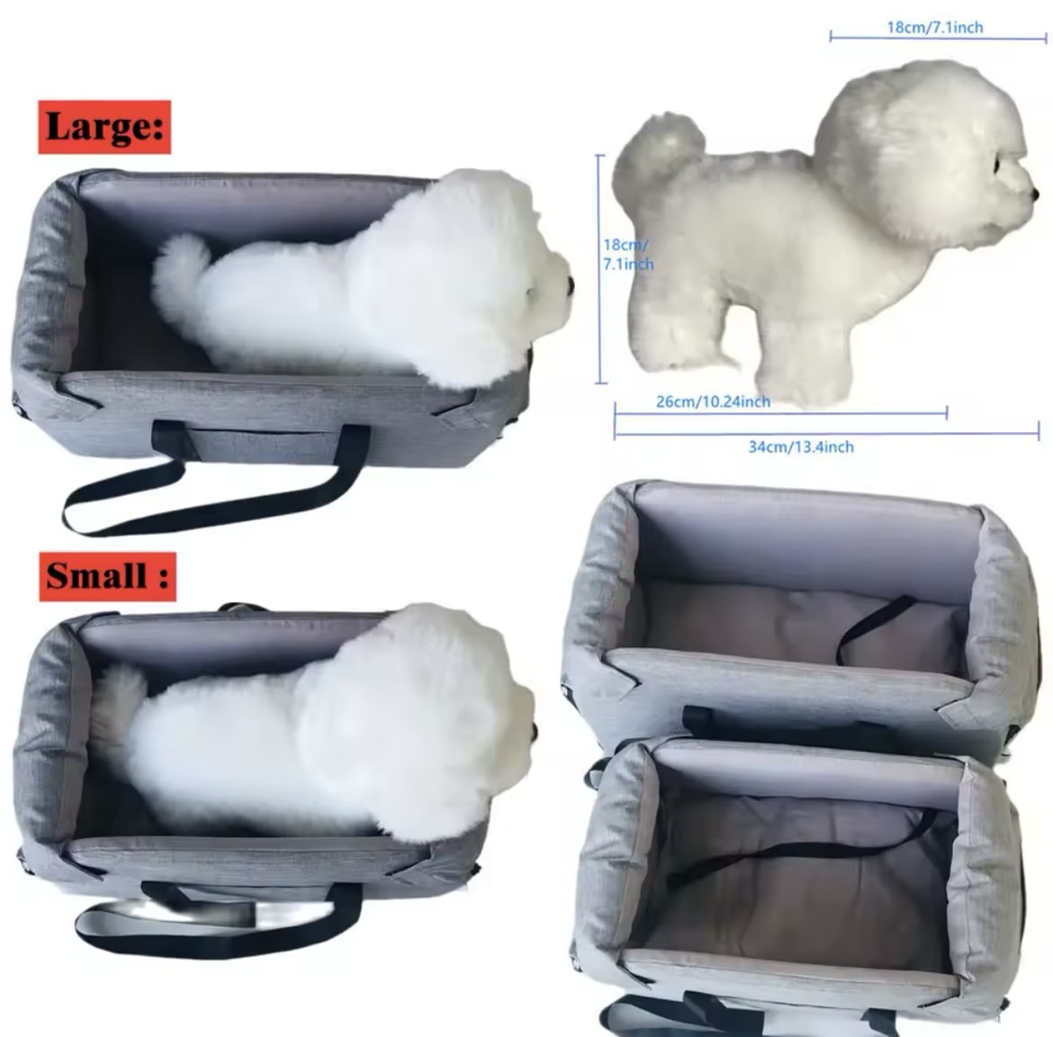 Siège auto central portable pour petits chiens et chats – Image 10