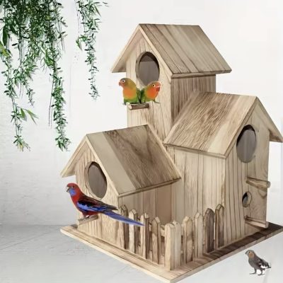 Nid en bois charmant pour oiseaux